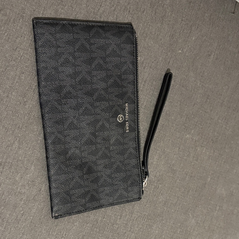 Michael Kors Black Monogram Wristlet